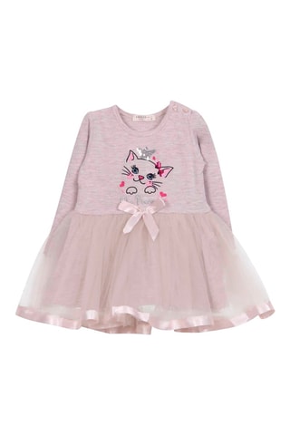 Robe - Beige chiné et gris