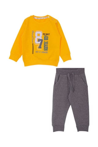 Sweat et jogging - Jaune et gris chiné