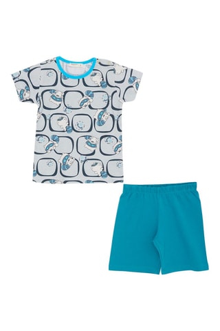 Pyjama - Gris et bleu