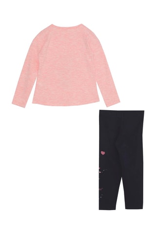 T-shirt et legging - Saumon et noir