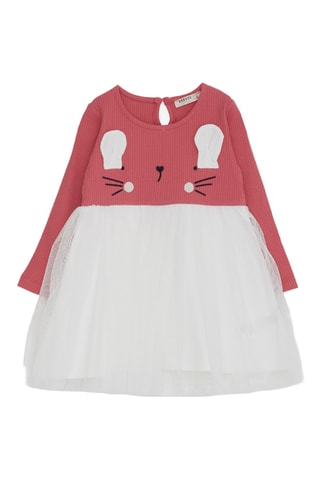 Robe - Rouge brique et blanc