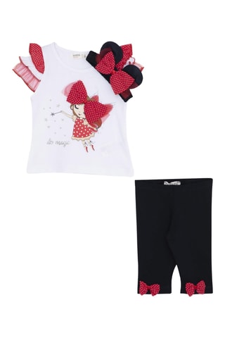 T-shirt et legging - Blanc et noir