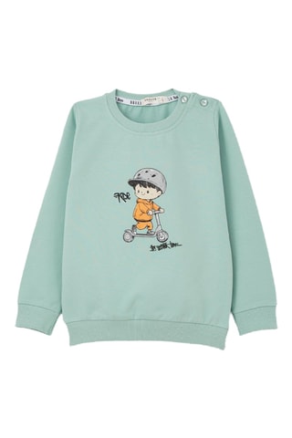 Sweat et jogging - Vert d'eau et gris foncé chiné