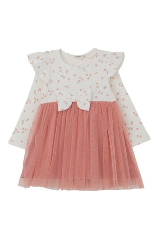 Robe - Ecru et rose
