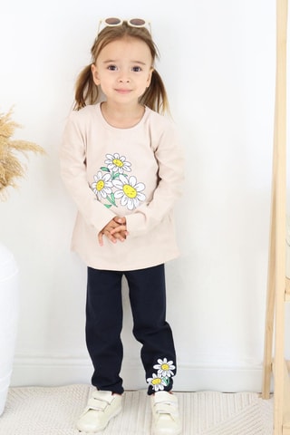 T-shirt et legging - Beige et noir