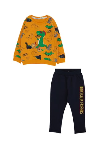 Sweat et jogging - Moutarde et bleu nuit