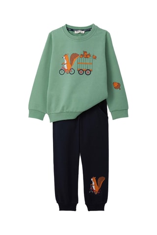 Sweat et jogging - Vert menthe et bleu foncé
