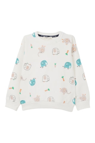 Sweat et jogging - Ecru et bleu marine