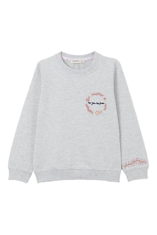 Sweat et pantalon - Gris clair et rose