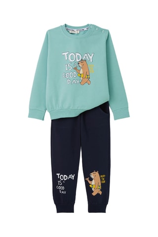 Sweat et jogging - Vert d'eau et bleu foncé