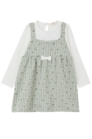 Robe trompe-l'œil - Vert