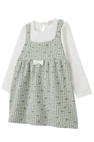 Robe trompe-l'œil - Vert