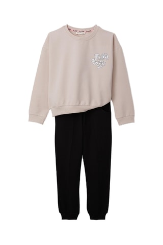Sweat et jogging - Beige et noir