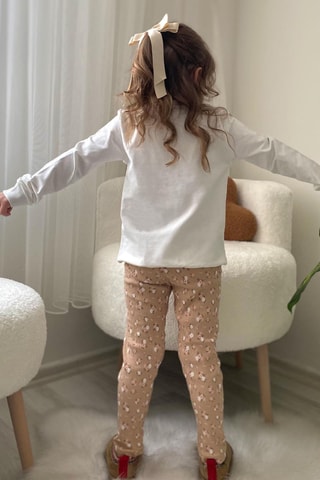 T-shirt et legging - Ecru et beige