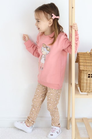 T-shirt et legging - Rose et beige