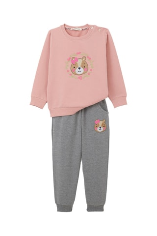 Sweat et jogging - Rose et gris clair