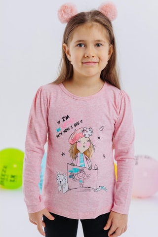 T-shirt - Saumon chiné