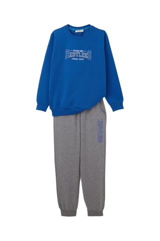 Sweat et jogging - Bleu roi et gris