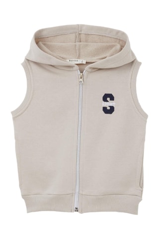 Sweat sans manches à capuche - Taupe