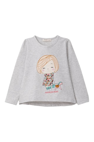 T-shirt - Gris clair chiné