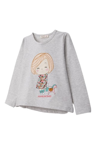 T-shirt - Gris clair chiné