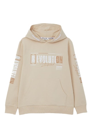 Sweat à capuche - Crème