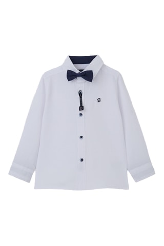 Chemise et nœud papillon - Blanc et bleu marine