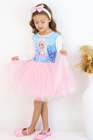 Robe Elsa La Reine des Neiges Disney - Bleu et rose