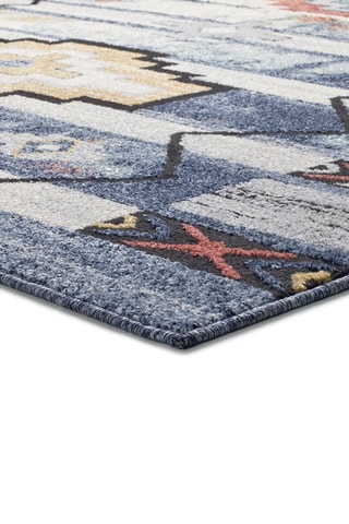 Tapis Mabel - Bleu et écru