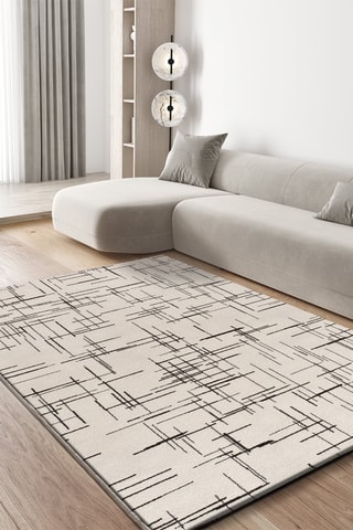 Tapis Retro - Blanc et noir