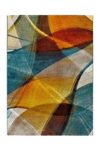 Tapis Leire - Bleu et jaune