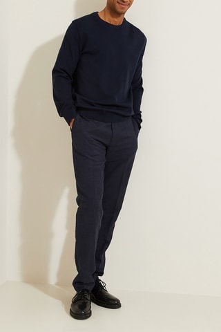 Camisola em algodão biológico - Azul-marinho