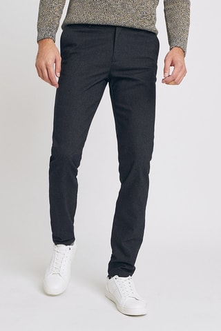 Calças chino slim - Azul-marinho 