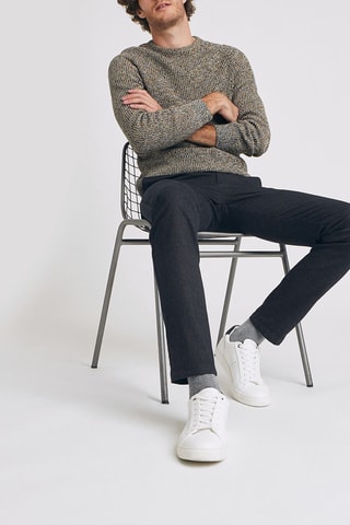 Calças chino slim - Azul-marinho 