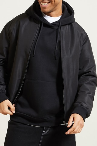 Blusão com fecho zip - Preto