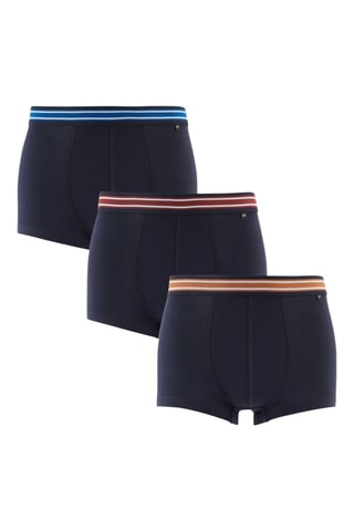 3 boxers em algodão biológico - Azul-marinho