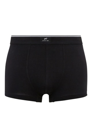 5 boxers em algodão biológico - Preto