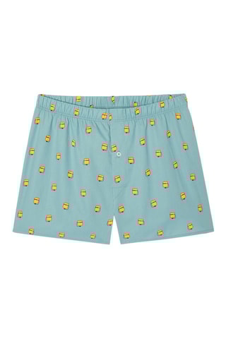 Boxers em algodão biológico - Verde-água