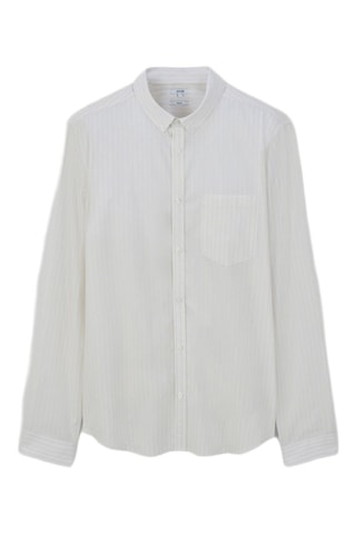 Camisa regular em algodão biológico - Cru
