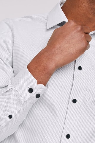 Camisa slim Cinzento claro