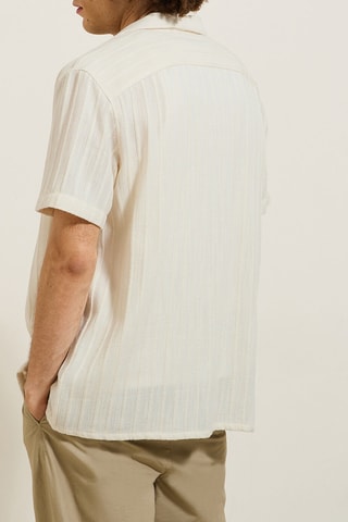 Camisa regular - Cinzento-bege