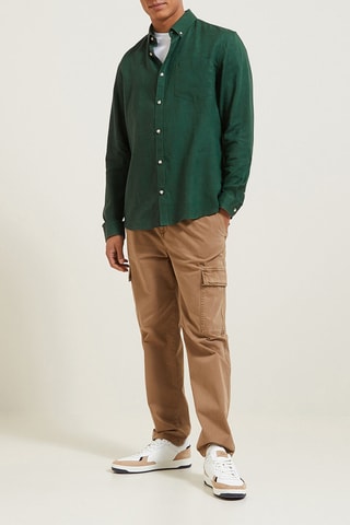 Chemise regular en lin - Vert
