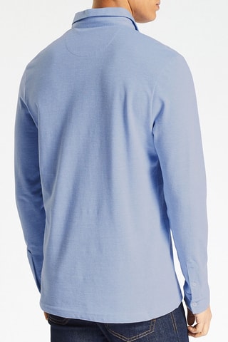 Polo slim en coton biologique - Bleu