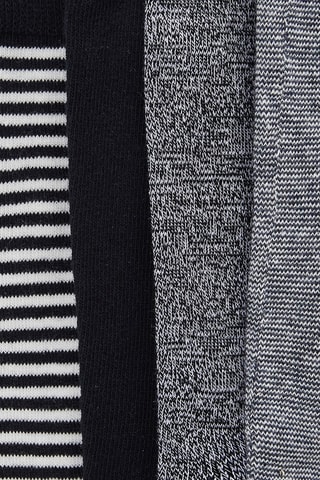 5 pares de meias em algodão - Azul-marinho