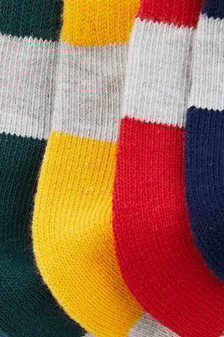 5 pares de meias em algodão - Cinzento