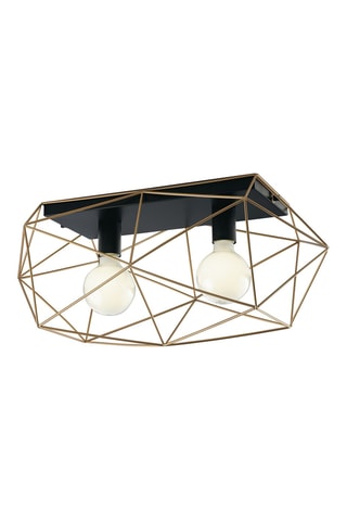 Candeeiro de teto Abraxas Preto e dourado