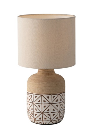 Candeeiro de mesa Vietri Castanho e bege