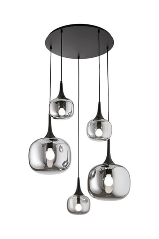 Candeeiro suspenso Jaipur Cinzento e preto