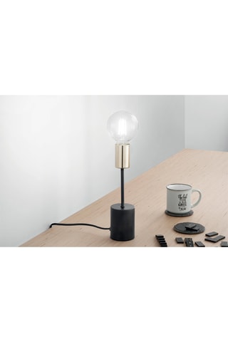 Candeeiro de mesa Axon Preto e dourado