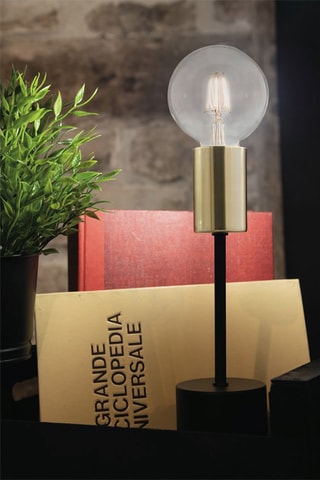 Candeeiro de mesa Axon Preto e dourado